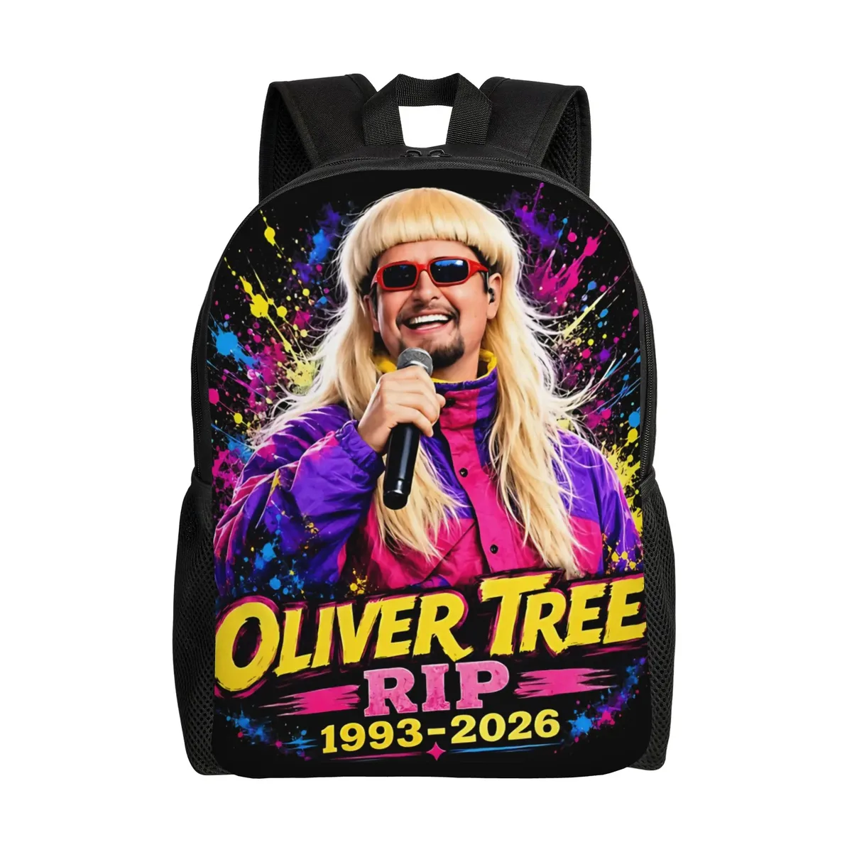 oliver tree american singer rapper sac à dos pour hommes et femmes, sac à dos cool pour étudiants, randonnée, voyage, sac à bandoulière pour ordinateur portable, sport