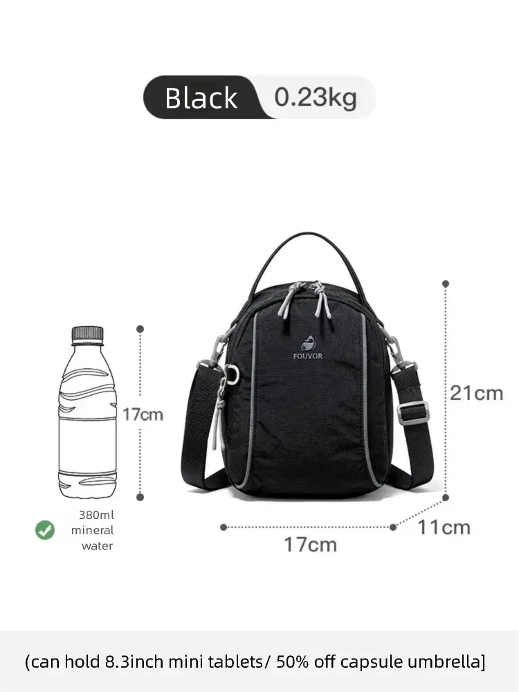 sac mini multifonctionnel en nylon fouvor 2026 imperméable léger 3-en-1 sac à bandoulière sac à dos pour trajet quotidien 3073-12