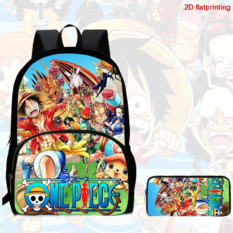 ensemble de 2 sacs à dos, style one piece, avec poche avant, sac à dos avec porte-crayons, léger, pour les enfants de 6 à 10 ans