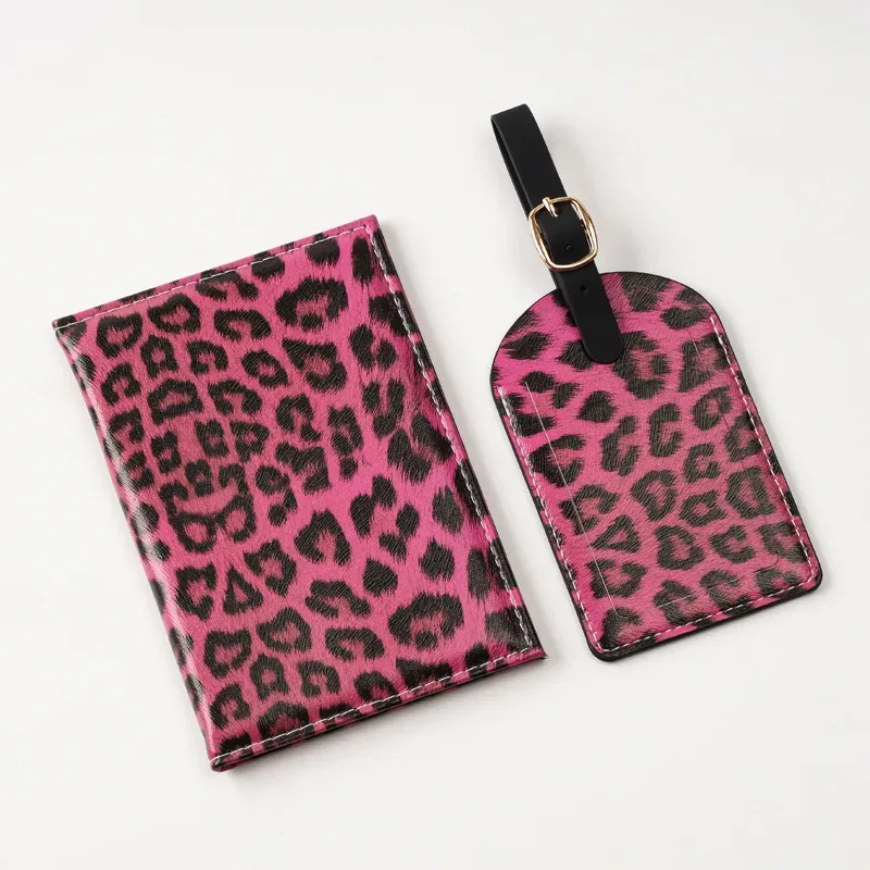 housse de protection pour passeport à imprimé léopard, porte-passeport de voyage, portefeuille en cuir pu, étui pour cartes, sac de rangement de voyage unisexe, cadeau