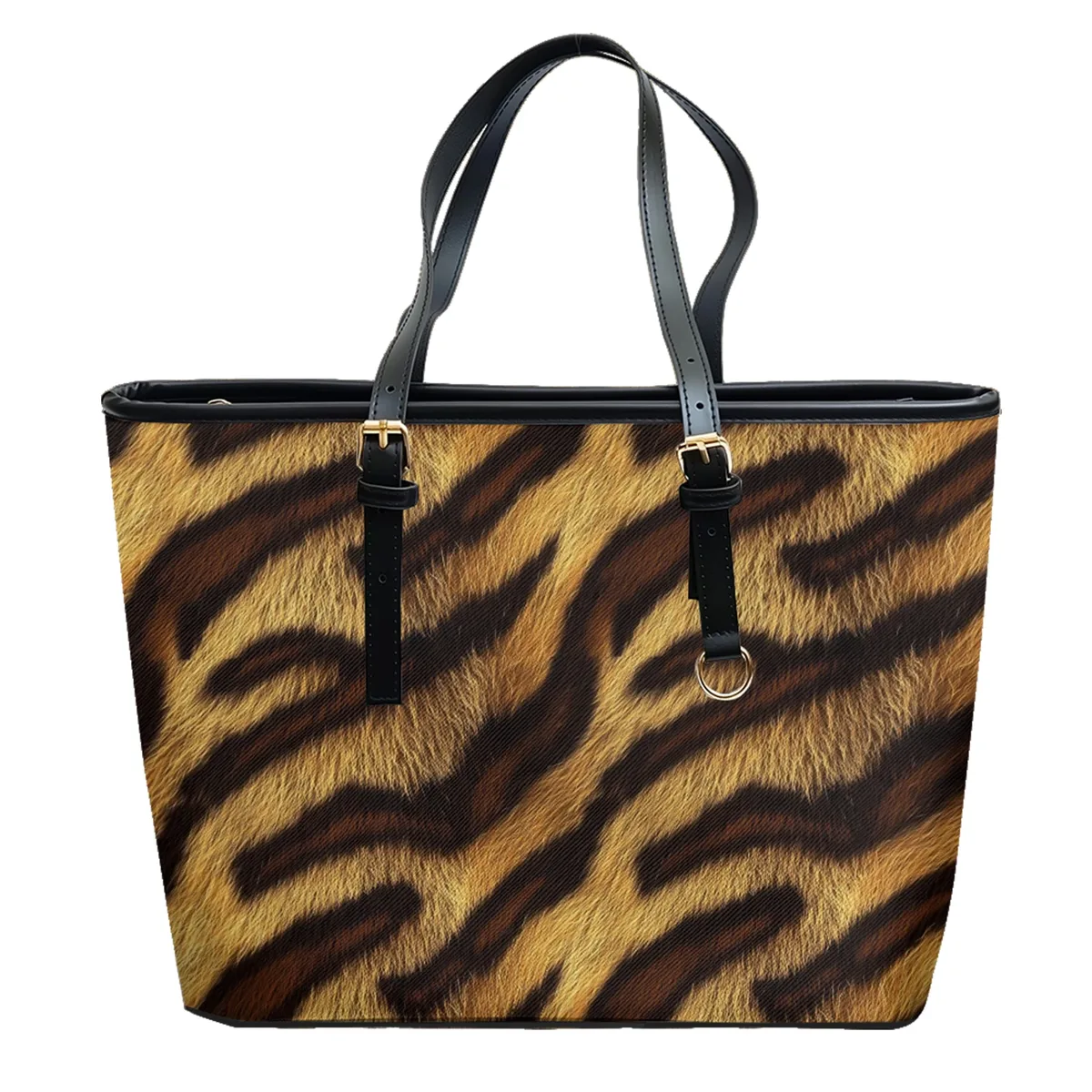 animal urbain imprimé léopard oxford pvc cuir grand cartable sacs à main sac à bandoulière léger voyage fourre-tout travail week-end sac à main