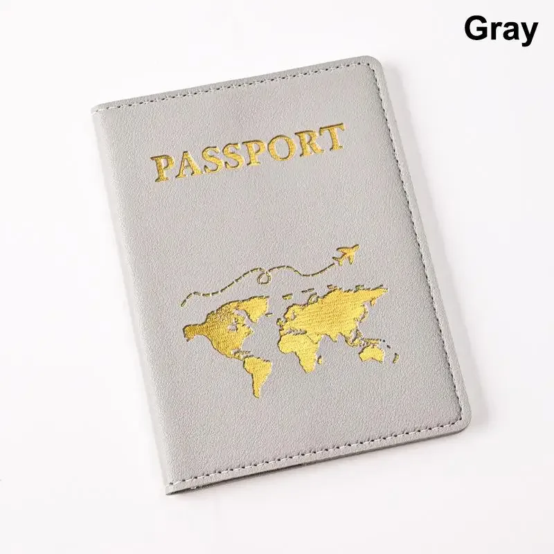 porte-passeport en cuir pu pour femmes, porte-billets, porte-cartes, sac de protection pour cartes, pochette multifonction pour cartes, pochette d'identité pour couples, 1 pièce