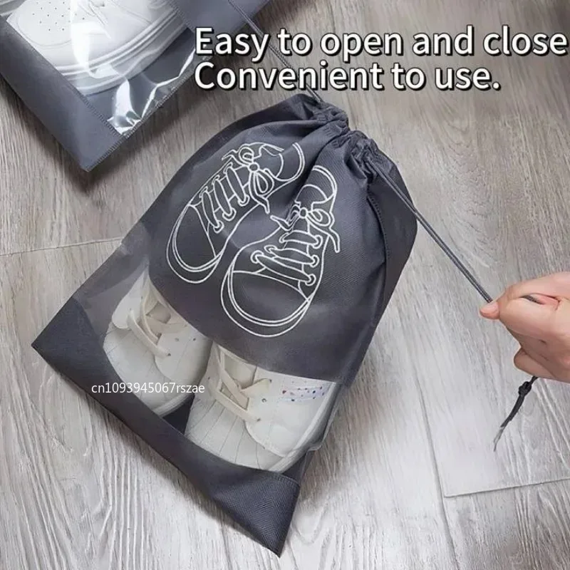 sacs de rangement pour chaussures, 1 à 30 pièces, sacs anti-poussière non tissés, sacs de voyage portables pour chaussures, pochettes de rangement pour chaussures
