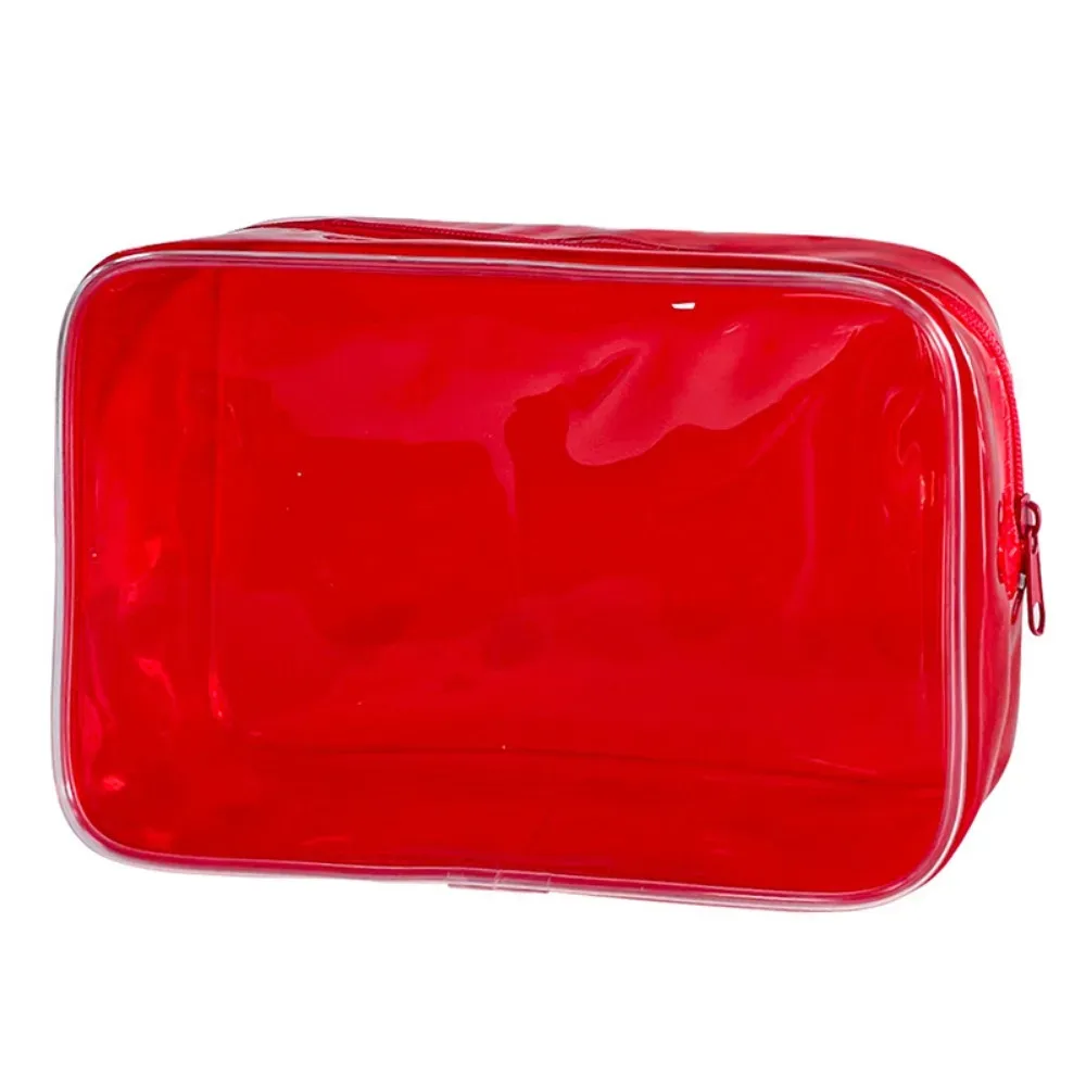 sac de toilette coloré de voyage, sac à maquillage transparent en pvc pour femmes, grande capacité, sac de lavage en gelée, organisateur de cosmétiques