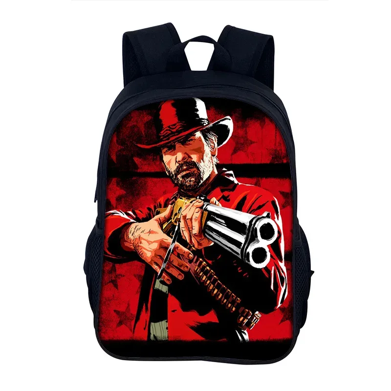 sac à dos red dead redemption, sac d'école 40cm/15.7 pouces, sacs de livres, sac à dos d'ordinateur pour garçon et fille, meilleur cadeau