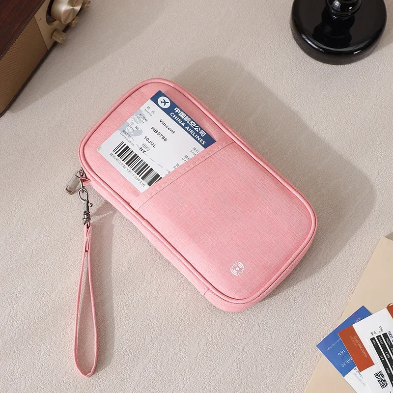 porte-passeport anti-rfid, organiseur de documents de voyage familial avec emplacements pour cartes, sac de rangement sécurisé pour les voyages et les activités de plein air