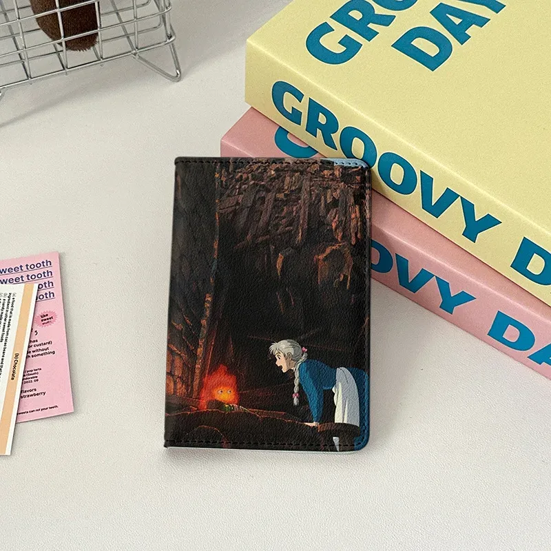 porte-passeport animé japonais, portefeuille de voyage, essentiels de voyage, porte-cartes de crédit pour billets d'avion pour femmes, étui de protection pour passeport