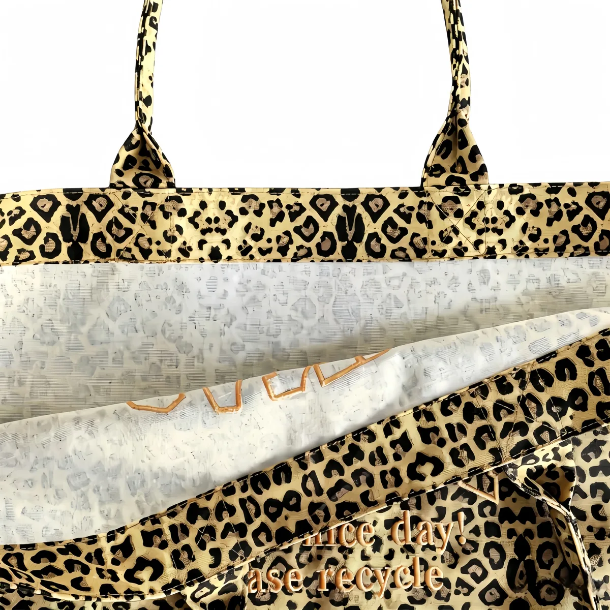 sac en toile brodé à imprimé léopard, sac de shopping décontracté pour hommes et femmes, sac fourre-tout, nouveau sac de shopping