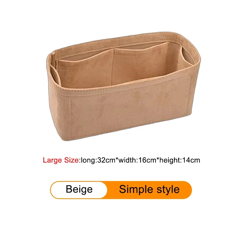 insert organisateur de sac pour h-birkin 25 30 35, sac à main en velours, sac à cosmétiques, support de rangement, sac de modification intérieure, accessoire