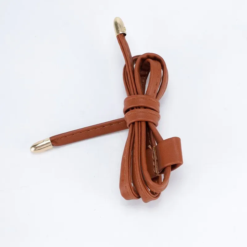1 pièces en cuir pu cordon de serrage tirer chaîne détachable seau sac sangle toboggan chaîne gardien cordon sac à dos accessoires