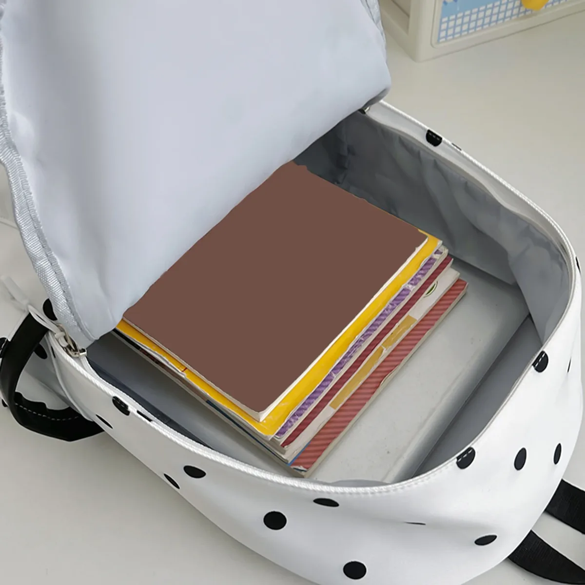 sac à dos esthétique à pois, style preppy, kawaii, sac à dos de voyage décontracté, sac à dos pour ordinateur portable pour les élèves du primaire et du collège