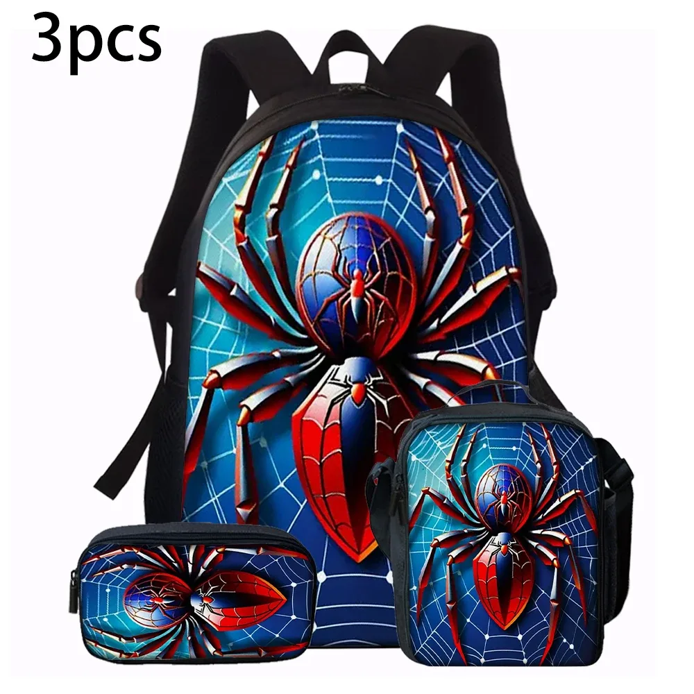ensemble de sacs à dos imprimés araignée 1/2/3/4/5 pièces | parfait pour l'école et les déplacements quotidiens