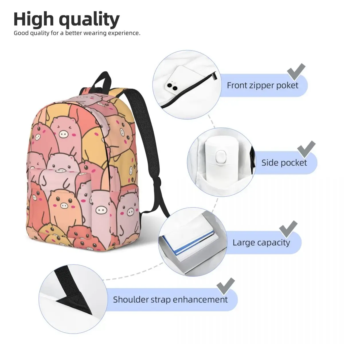 sac à dos unique pour ordinateur portable, sac d'école de overmignon, sac à dos durable pour étudiant, sac de voyage pour garçon et fille