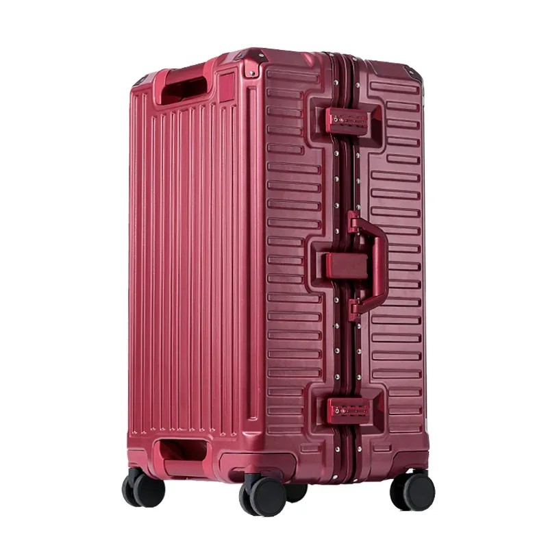 valise à poignée large valise de voyage hommes 20 24 26 bagage à main femmes pc cadre en aluminium boîtier de chariot