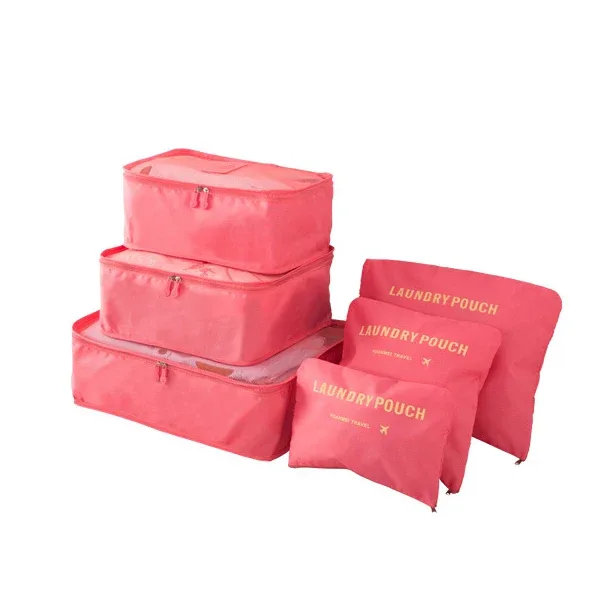 sac de rangement de voyage, ensemble de six pièces de bagages, sac de tri de vêtements, vêtements de voyage d'affaires, chaussures, sac de rangement d'emballage de sous-vêtements