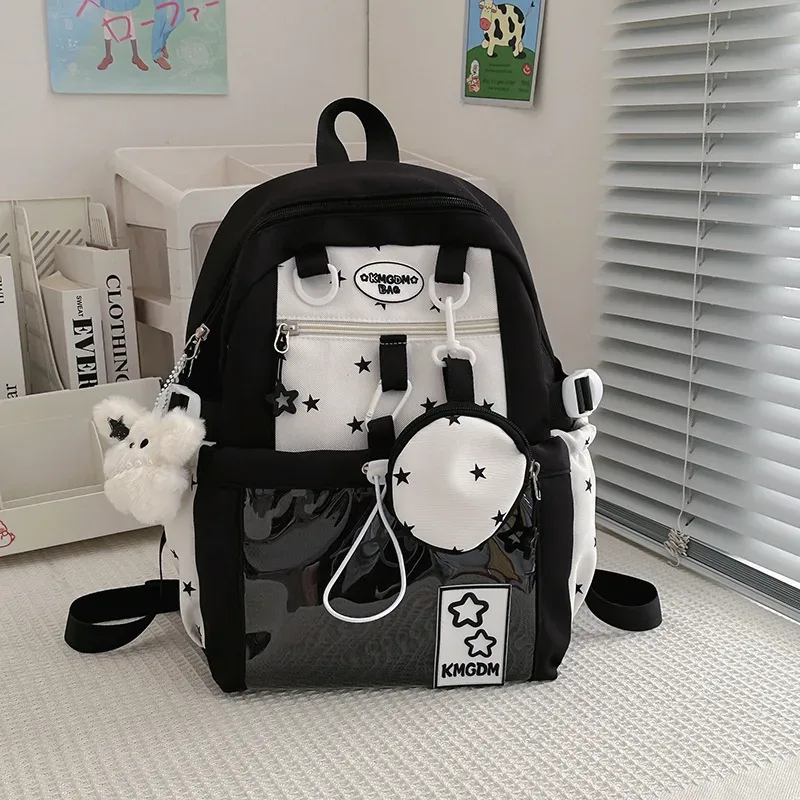 sacs à dos coréens mignons et élégants pour filles, sacs à dos décontractés harajuku pour femmes, style ulzzang ita, sacs à dos de dessin animé tendance
