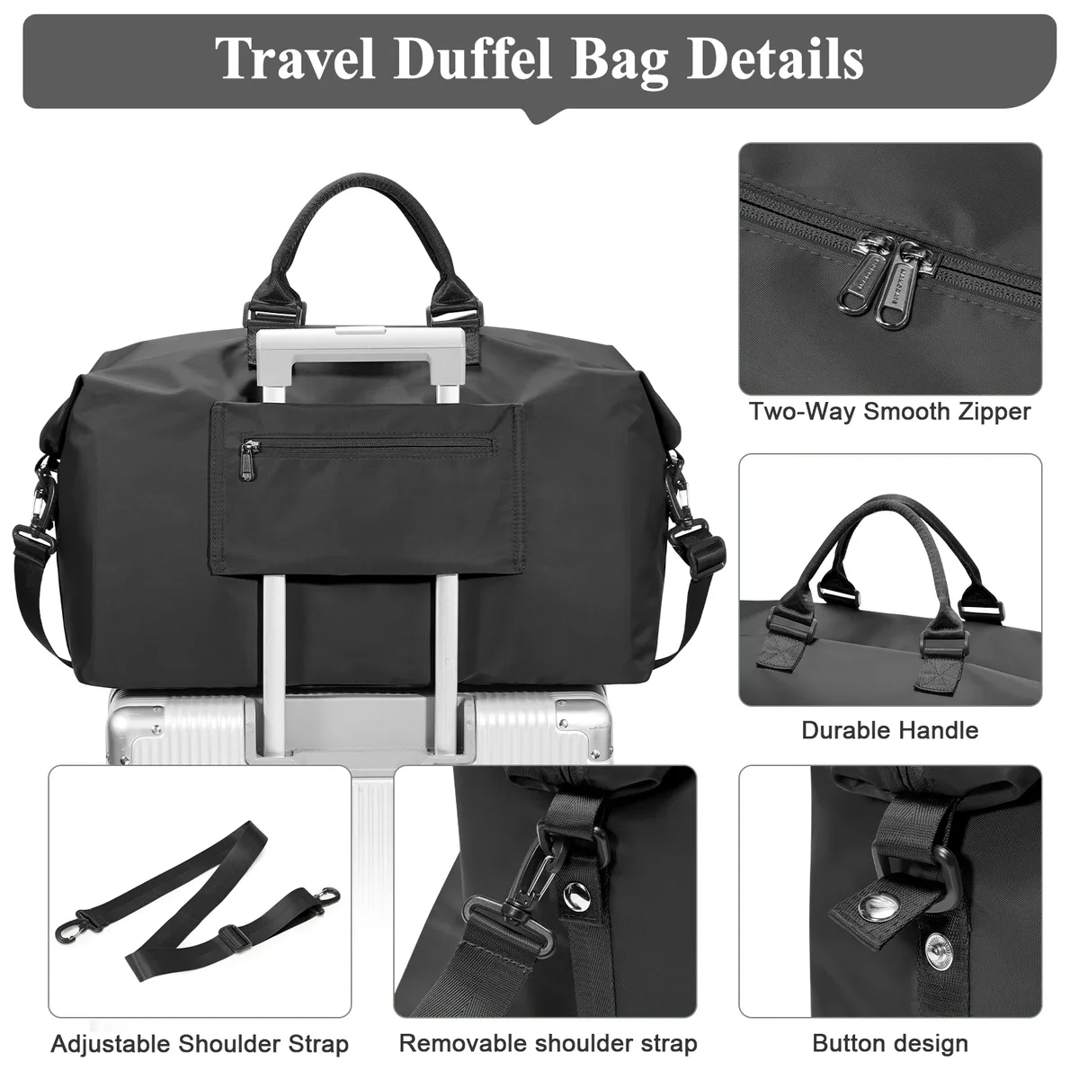 sac de voyage pliable, grand sac de sport pour femmes et hommes, sac de voyage avec compartiment pour chaussures, sac de fitness imperméable