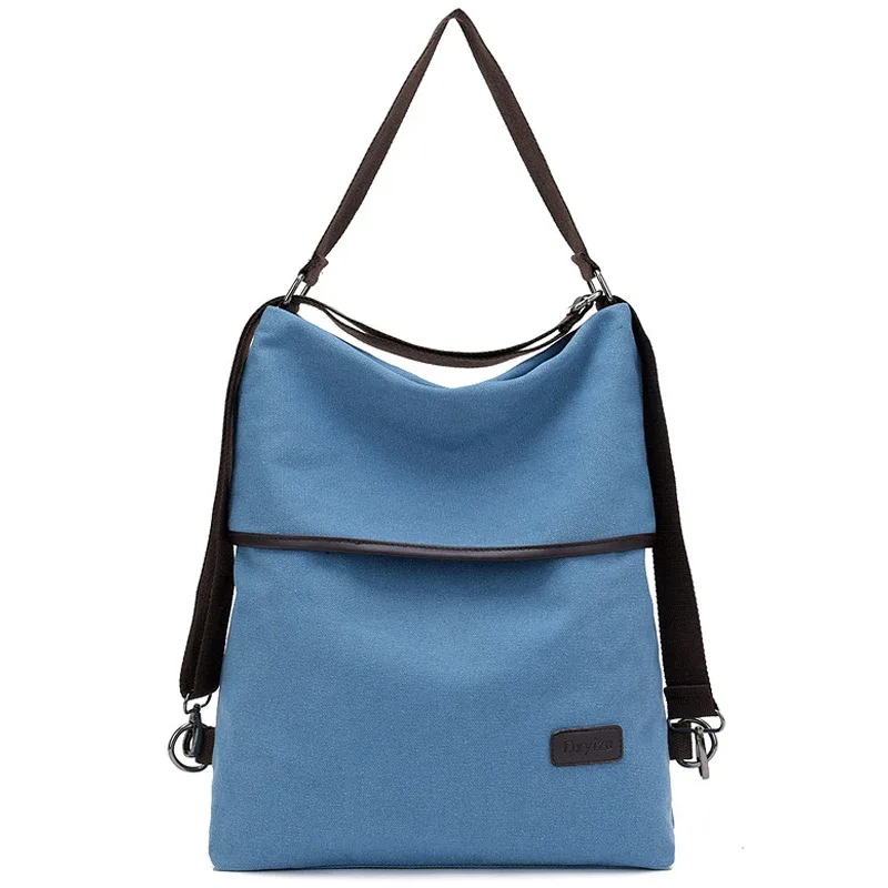 sac à dos en toile multifonctionnel pour femmes, sac de voyage multi-poches, sac d'école pour adolescentes