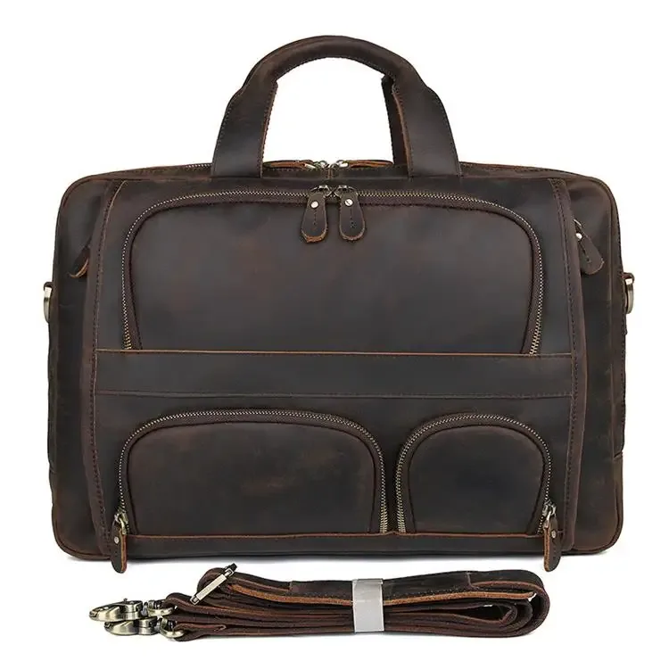 newsbirds porte-documents en cuir véritable sac de travail de bureau sacs pour ordinateur portable en cuir véritable 17 pouces brève étui sacs ordinateur portable sacs à main de voyage