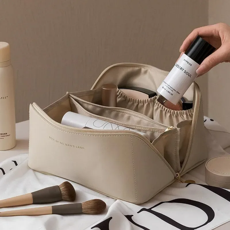 sac à cosmétiques populaire de grande capacité pour femmes, sac de rangement de cosmétiques portable de voyage, étanche, grand t, offre spéciale