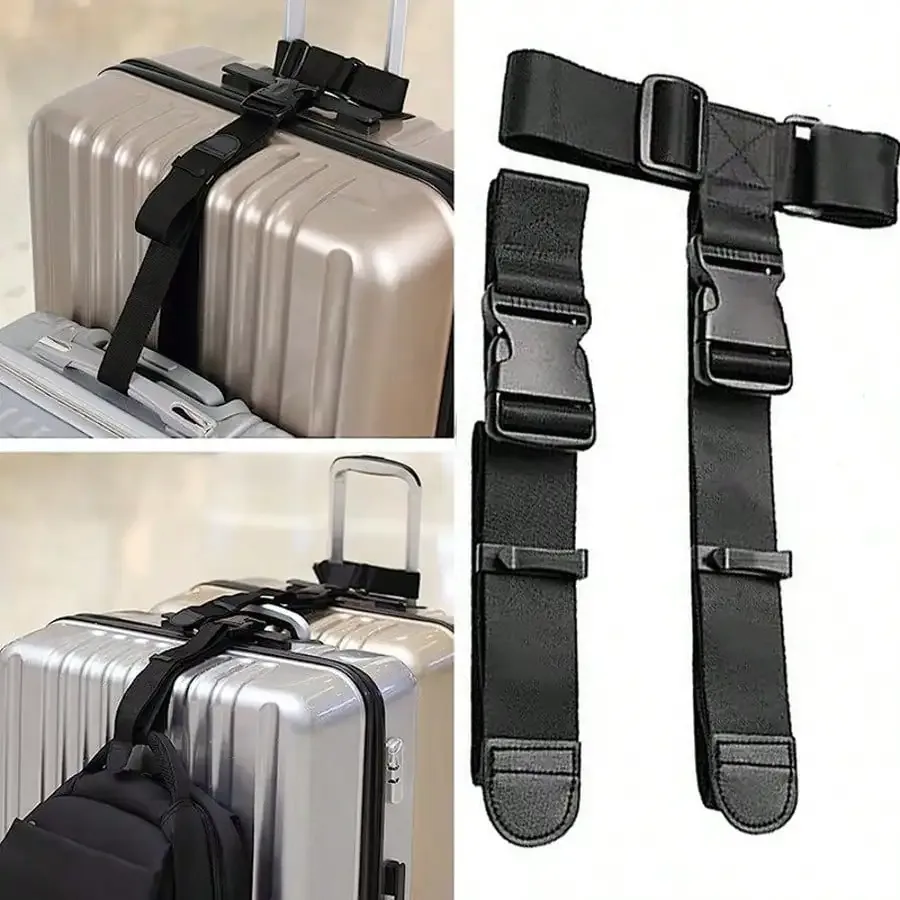 sangles de bagages robustes, boucle réglable, sangles de bagages réglables, accessoires de voyage