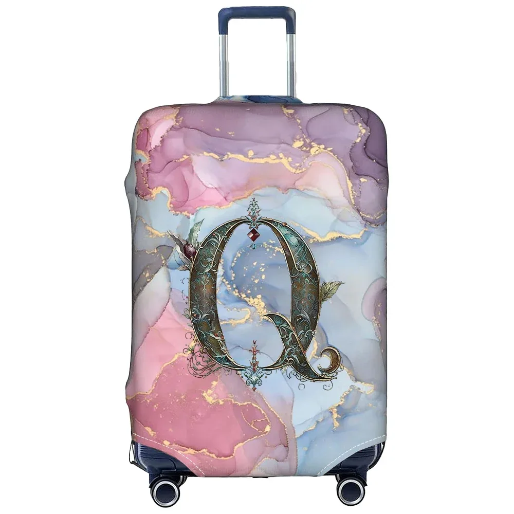 housse de protection pour bagages en tissu extensible, étui de protection pour valise série graphique, housse anti-poussière pour bagages, valise adaptée de 18 à 32 pouces