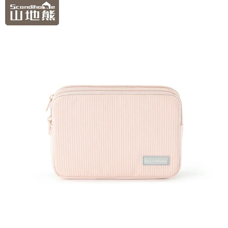 trousse de maquillage de voyage, organisateur de cosmétiques, étanche, grande capacité, détachable, double couche, fenêtre transparente, pochette de rangement de toilette pour femmes