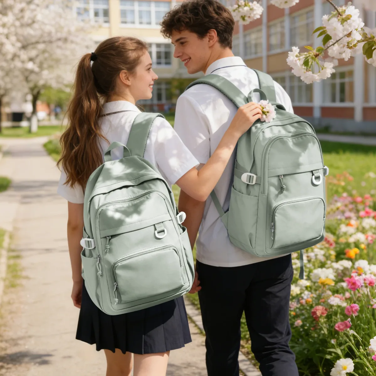 sac à dos pour étudiants du collège et du lycée, sac à dos scolaire de grande capacité pour garçons et filles, sac souple pour ordinateur portable pour voyages en plein air