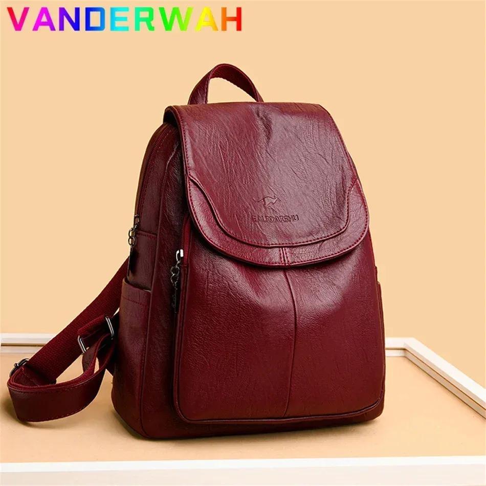 sac à dos en cuir véritable pour femme, sac à dos pour femme, sacs d'école pour adolescentes, mode initiée, 2024