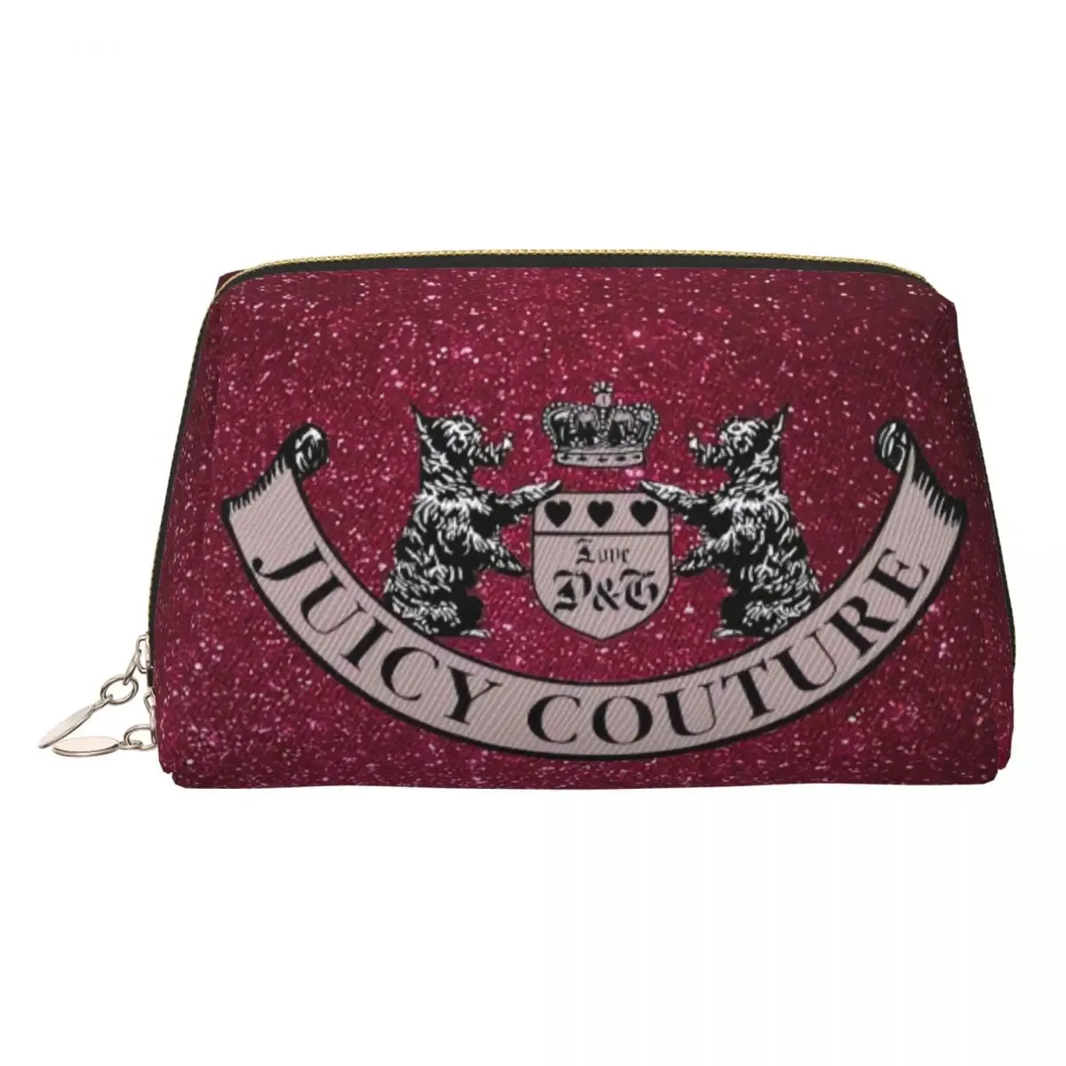 sac de maquillage j-juicy-c-couture, pochette à fermeture éclair, sacs cosmétiques de voyage, grand sac cosmétique portable en cuir pour femmes