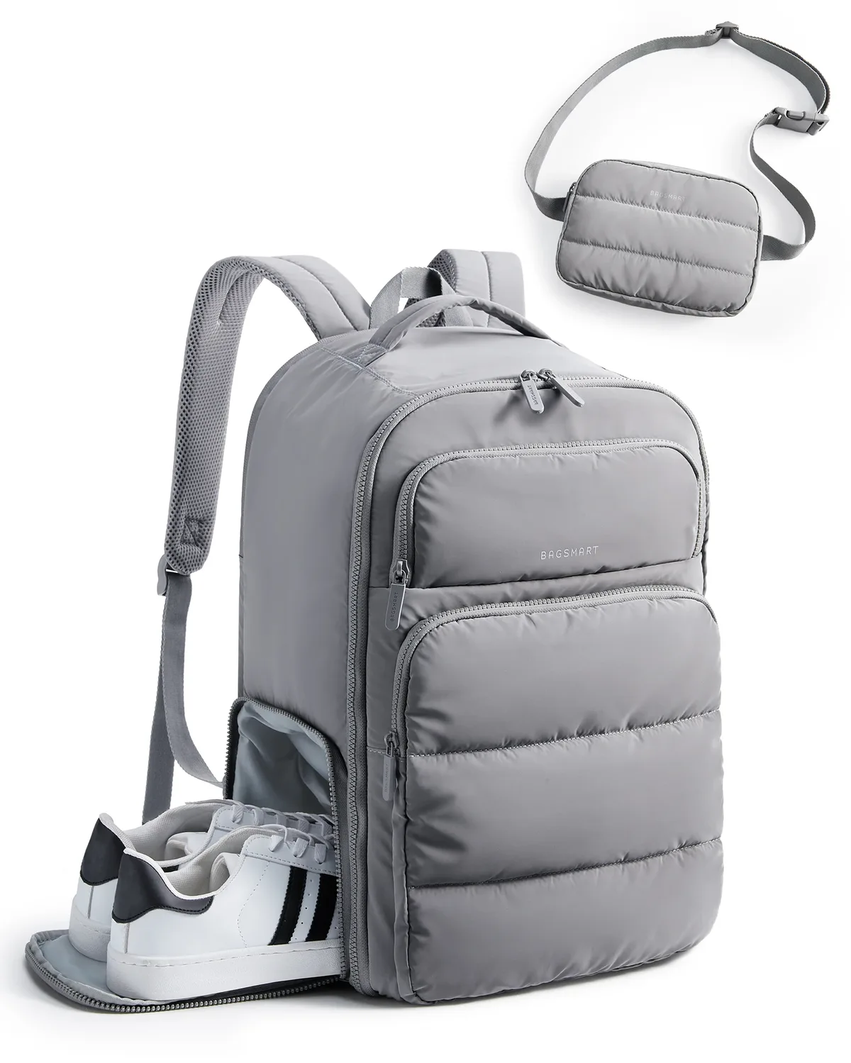 bagsmart 35l sac à dos de voyage pour hommes 17.3 pouces sac à dos de transport approuvé au vol résistant à l'eau sac à dos décontracté pour les femmes