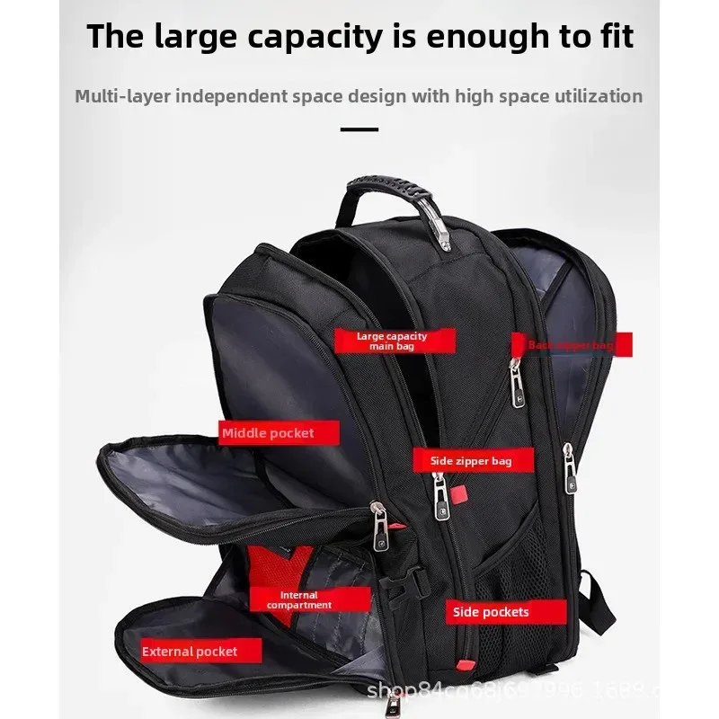 sac à dos pour ordinateur portable en tissu oxford imperméable de grande capacité, sac de voyage scolaire, sac à dos pour étudiants, sac à dos de voyage pour les trajets quotidiens