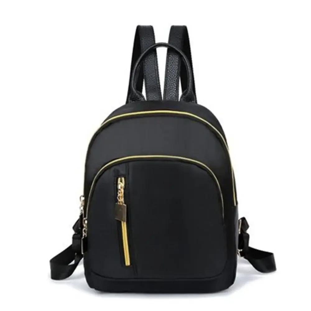 sac à dos mini noir mignon pour femme, sac à bandoulière en tissu oxford, sac à main pour fille
