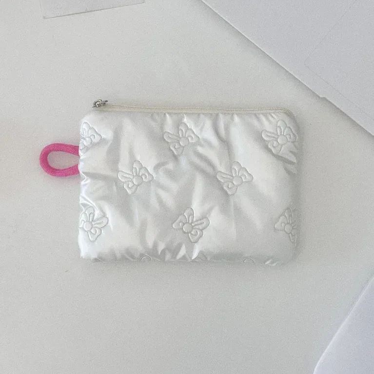 arc coeur argent pochette cosmétique sac à main sac de maquillage portable femmes articles de toilette soins de la peau sac de rangement organisateur pochette étui pour fille