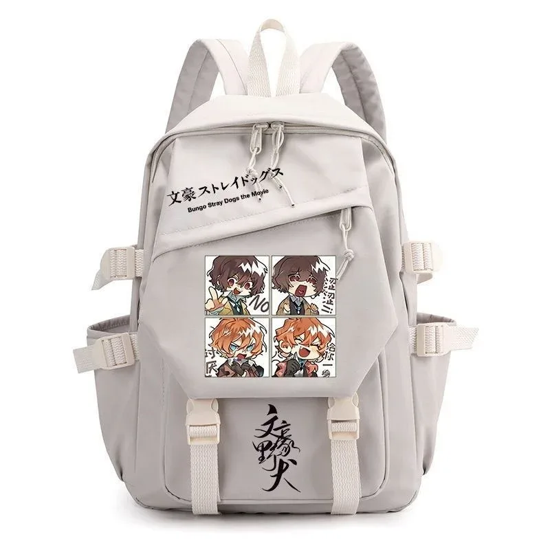 sac à dos anime bungo stray dogs cartoon, cartable pour adolescents, cartable pour hommes et femmes, mode cosplay, ordinateur portable, voyage en plein air, mochila