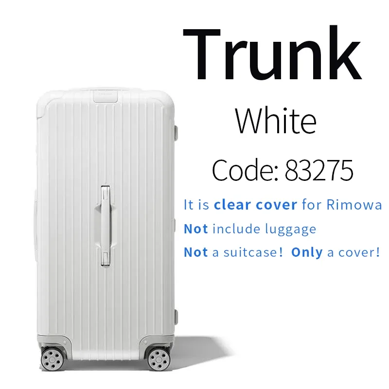 juste de bagage transparente rimowa, housse de protection, essential trunk plus, 31 po, 33 po