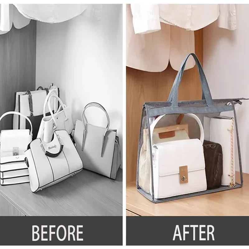sac sac à poussière garde-robe sac suspendu sac de rangement pvc transparent sac en cuir étanche protection stockage sac suspendu