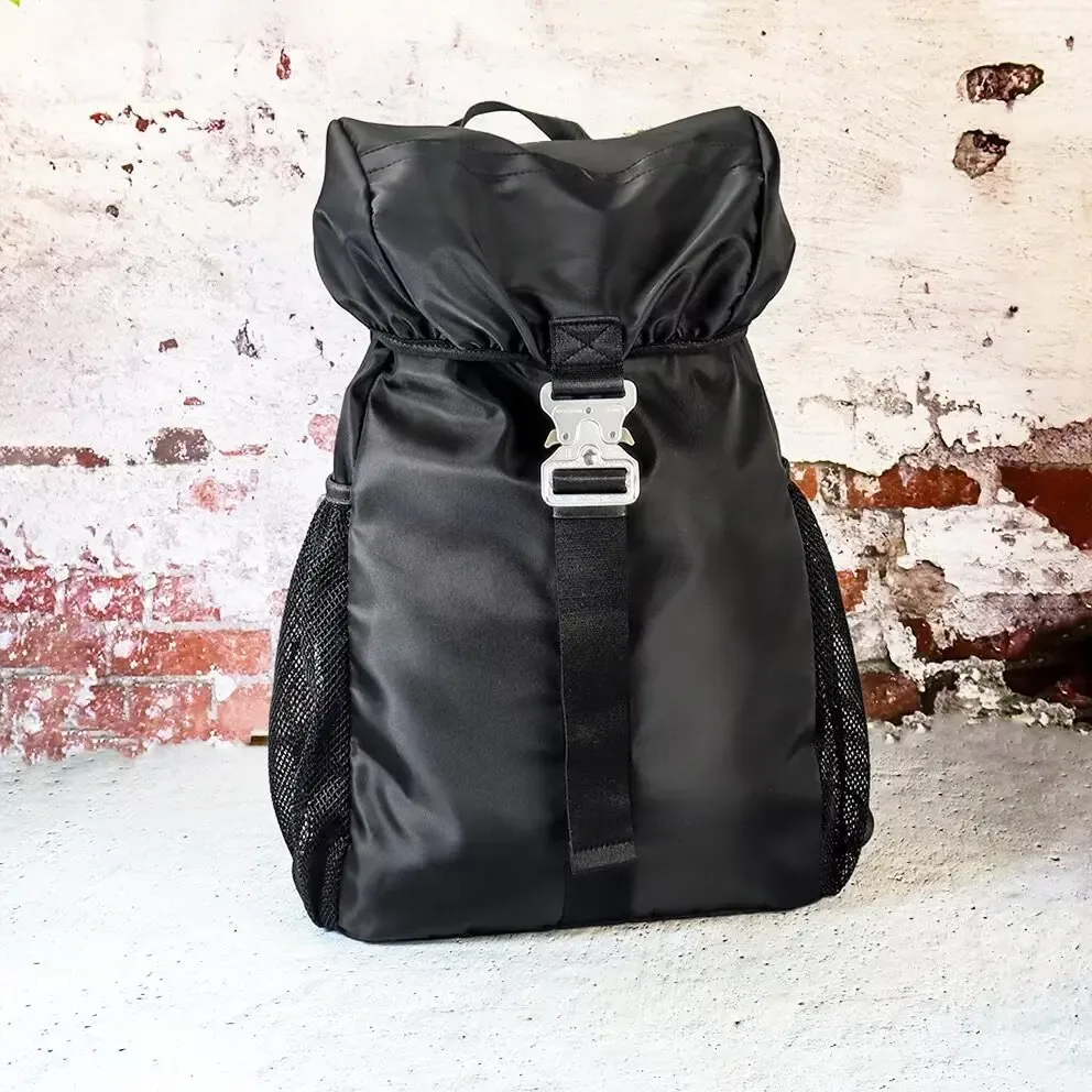 fashion street 1017 alyx 9sm sacs fermeture éclair latérale décorative fonctionnelle prise tactique cordon d'étanchéité sac à dos multifonctionnel