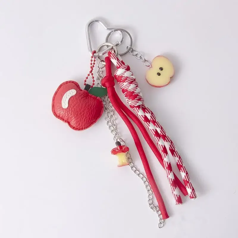 modish cuir miniature ours tissé laçage sac à dos parure bricolage porte-clés sac à main ajout