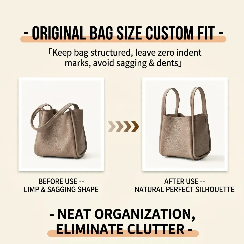 organisateur de sac en feutre, insert de sac à main, pochette de rangement pour panier à légumes, doublure intérieure multi-usages anti-usure