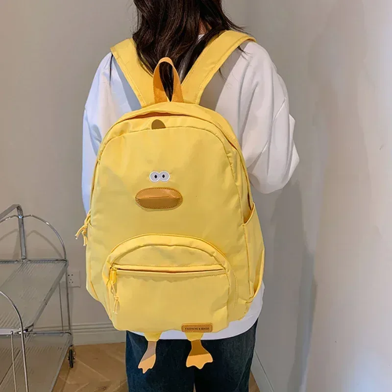 2025 nouveau dessin animé canard sac à dos concepteur mignon sac de voyage femme étudiant polyvalent édition coréenne filles sac d'école rюкзак