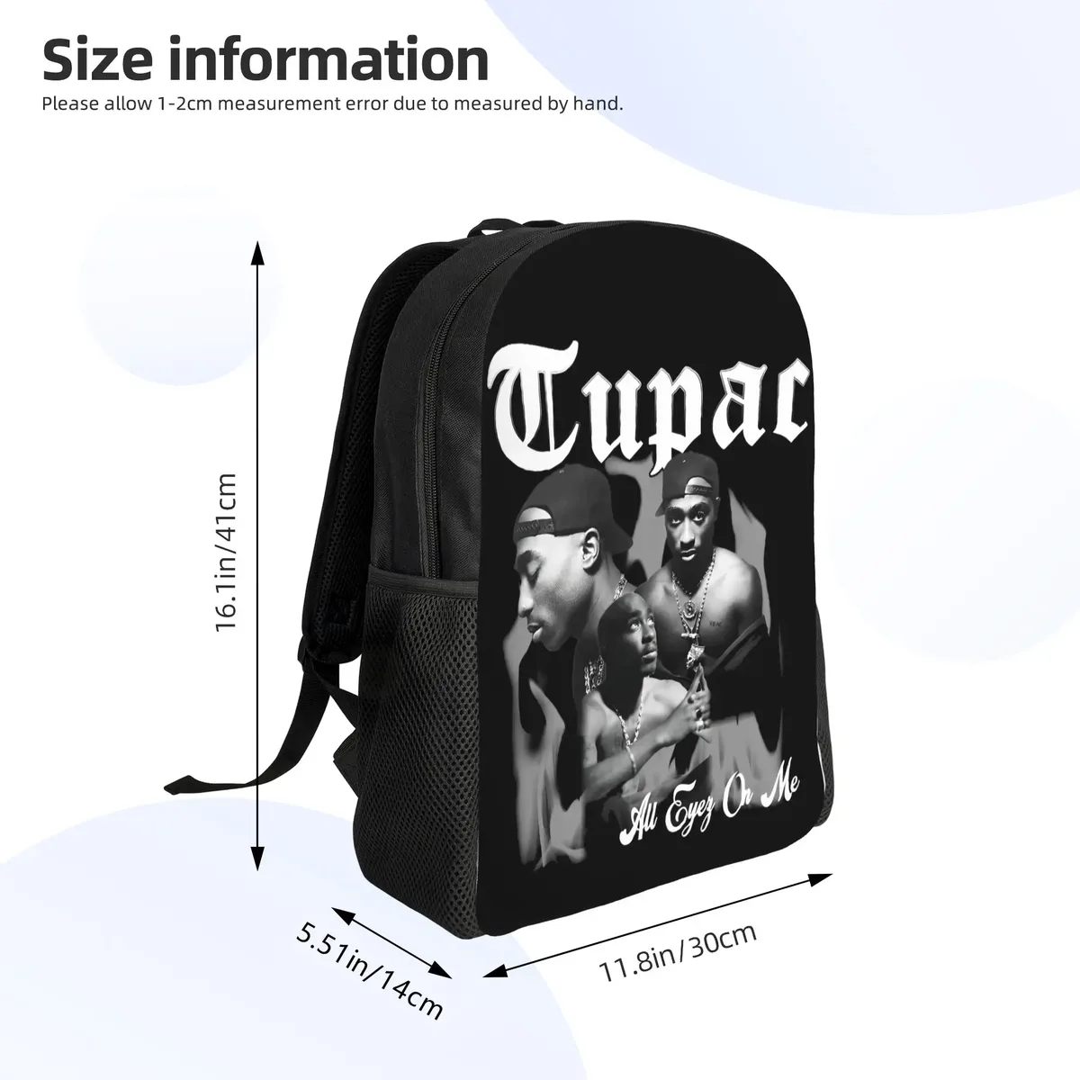 sac à dos populaire du rappeur 2pac pour hommes et femmes, sac à dos cool pour le lycée, la randonnée, les voyages, sac à dos en toile tupac pour l'université, cadeau