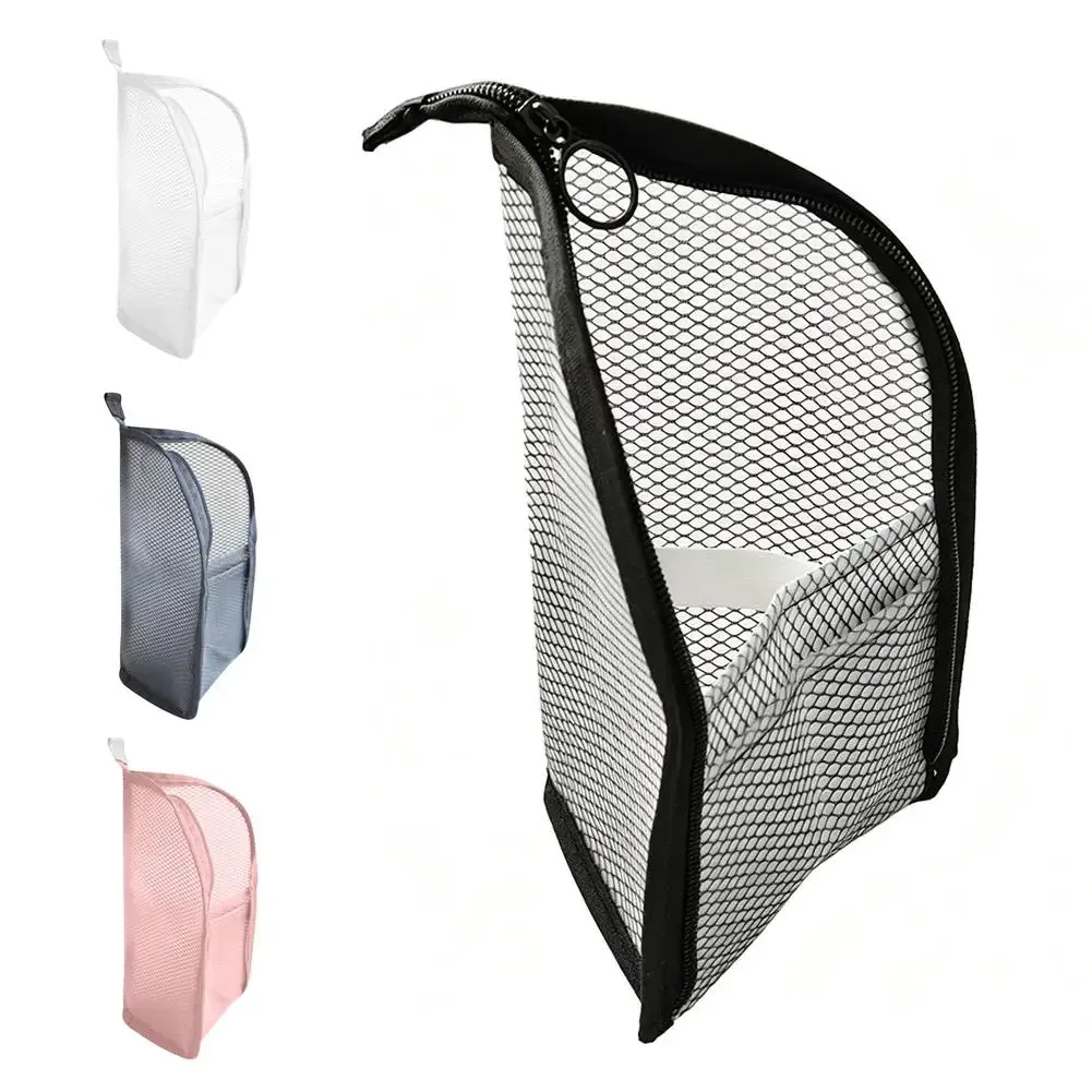 trousse de toilette en maille pour femme, organisateur de maquillage portable, étui de voyage étanche pour brosse à dents, pochette de beauté