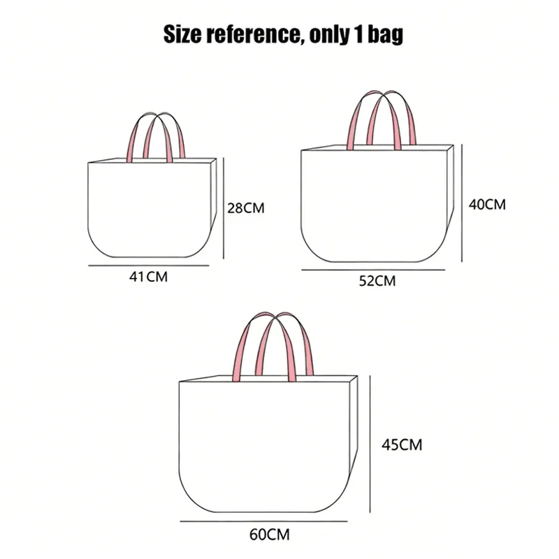 sac de courses réutilisable imperméable argenté avec poignées violettes, sac fourre-tout tissé à bandoulière, sac à main portable pour courses, vêtements et rangement quotidien