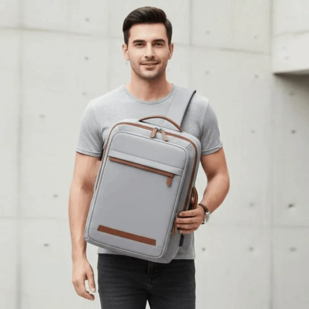 sac à dos pour ordinateur portable de grande capacité, résistant aux éclaboussures d'eau, résistant à l'usure, extensible, sangle ergonomique, fermeture éclair durable