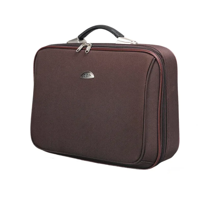 sac de voyage multifonctionnel pour ordinateur portable, porte-documents en toile pour hommes, sac messager de travail d'affaires avec serrure, convient pour ordinateur portable de 15 pouces