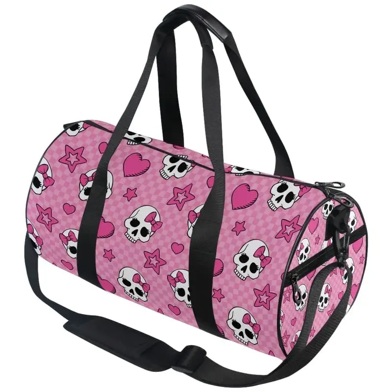sacs de sport black skull moth pour hommes et femmes, crânes magiques, sac de sport, bagages de voyage, sacs de nuit