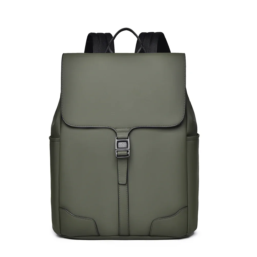 sac à dos minimaliste vert olive pour hommes, adapté au travail, aux voyages et aux déplacements quotidiens, durable et spacieux
