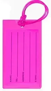 étiquette de bagage transparente en pvc souple, étiquette de bagage de valise mignonne, carte de bagage de voyage, étiquettes de sac, porte-carte d'identité, accessoires de voyage
