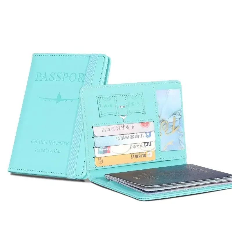 étui de protection imperméable pour passeport, en cuir pu, portefeuille pour cartes de crédit, joli porte-passeport pour femmes/hommes